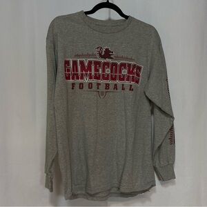 South Carolina Gamecocks Football Long Sleeve Gray T-Shirt‎ Large Majestic NCAA